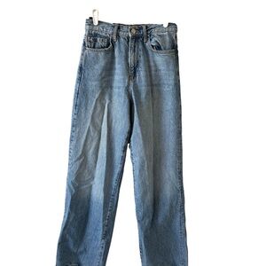 PIECES Ultra High Waist Wide Leg Jeans Medium Wash Size M